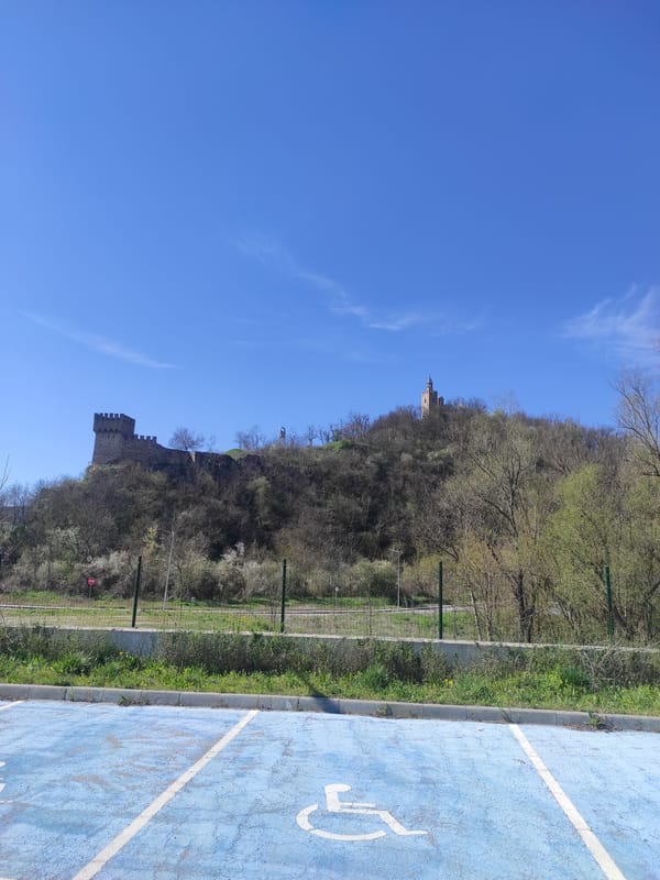 Handicapped parking space documented in Veliko Tarnovo, Bulgaria