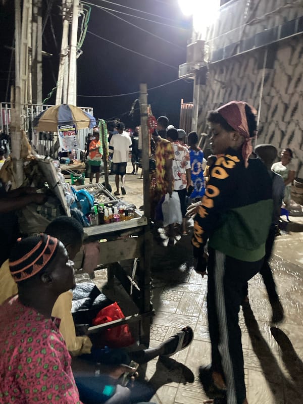Evening market activity in Umuode, Nigeria