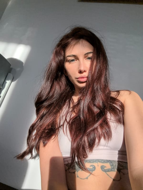 Woman documents leisurely afternoon with selfies in Stara Zagora