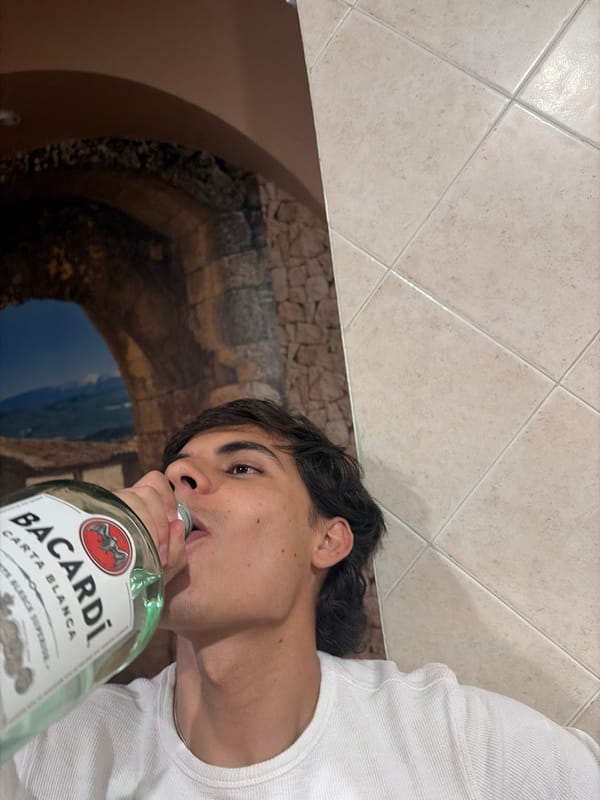 Man drinks and socializes at dawn gathering in Cholula