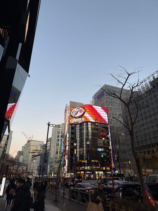 Morning street scenes documented in Tokyo's Ginza district