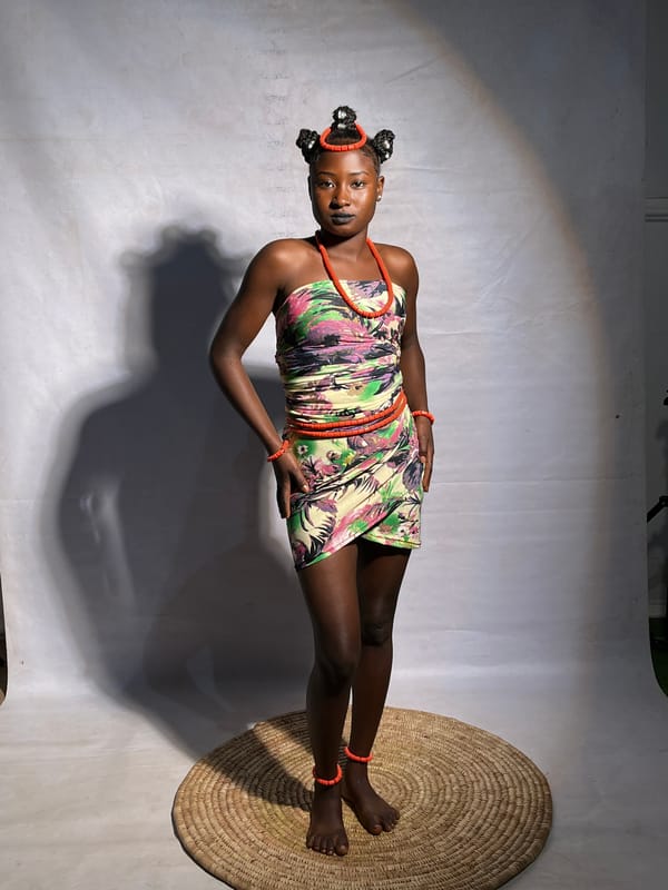 Studio fashion shoot in Nigeria, multiple looks and backdrops
