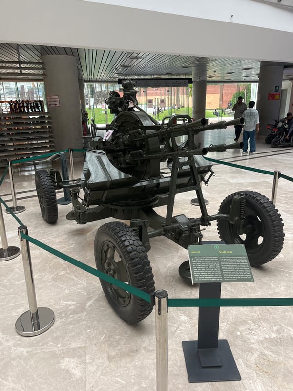 Visitor documents military exhibits at Dhaka museum