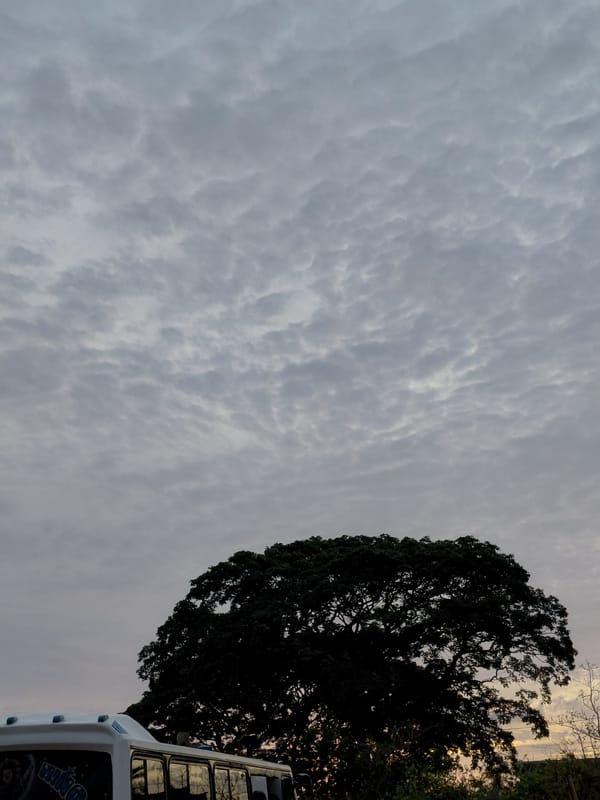 Dramatic sky conditions observed over Santa Ana, Venezuela mountains