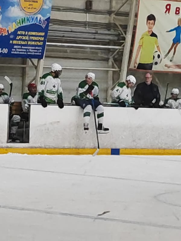 Hockey game activity captured at Saint Petersburg ice rink