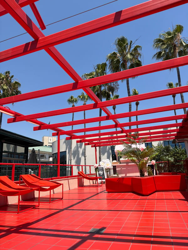 Evening scenes captured around West Hollywood shopping district