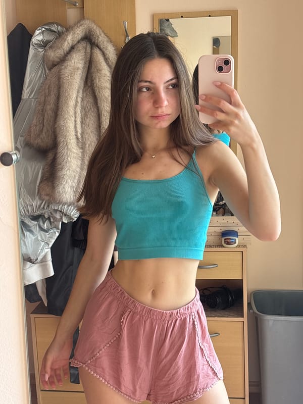 Mirror selfie session at home in Varna, Bulgaria