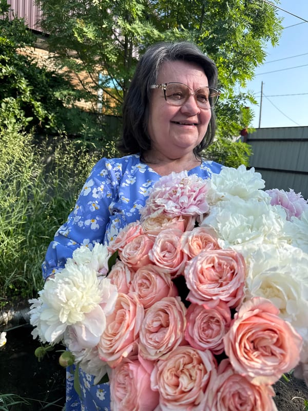 Casual celebration with flowers, fried fish, and good company