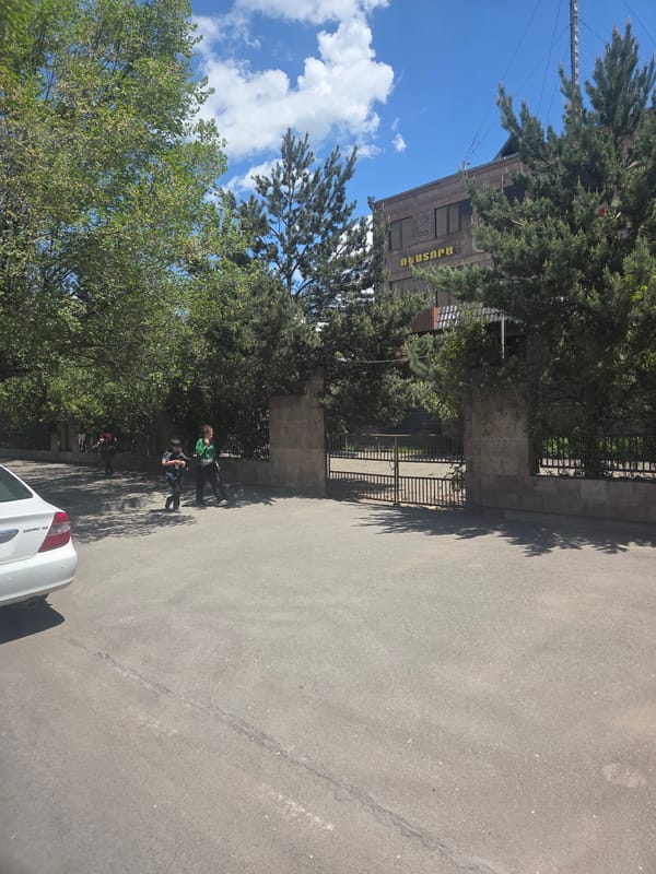 Ordinary morning street life documented in Gyumri, Armenia