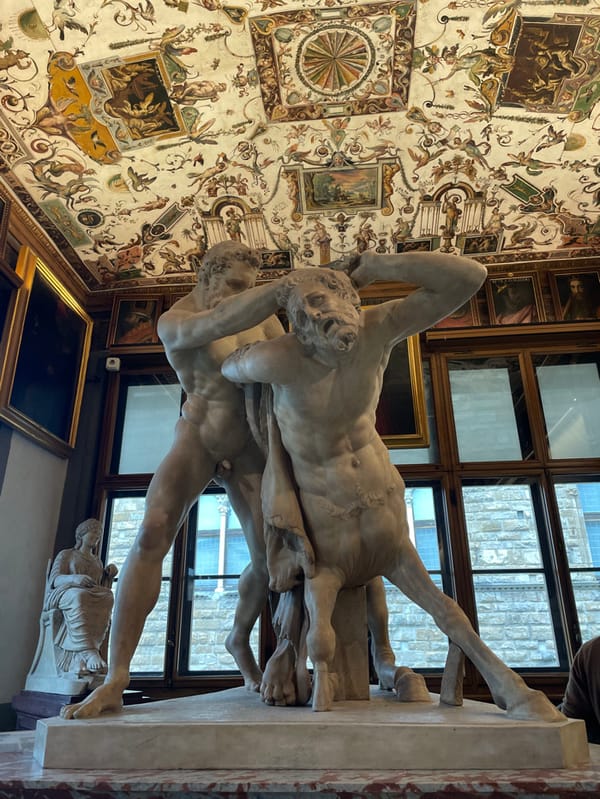 Tourist documents comprehensive Florence art museum tour in single afternoon