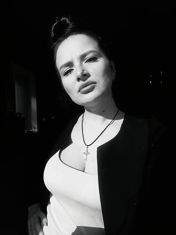 Woman photographed in multiple portrait sessions in Rusalevka