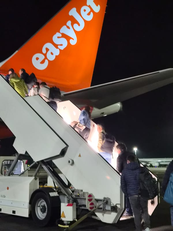 Evening airport operations captured at Luxembourg Airport