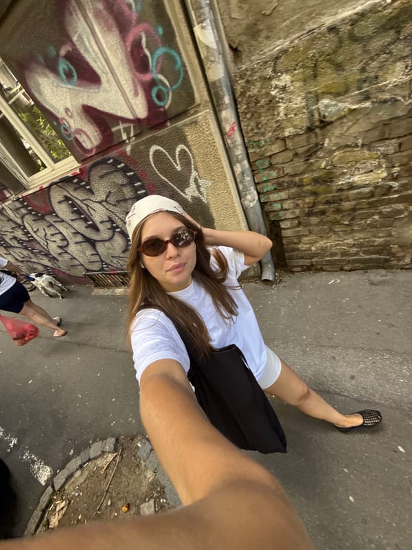 Summer selfie on the streets of Belgrade