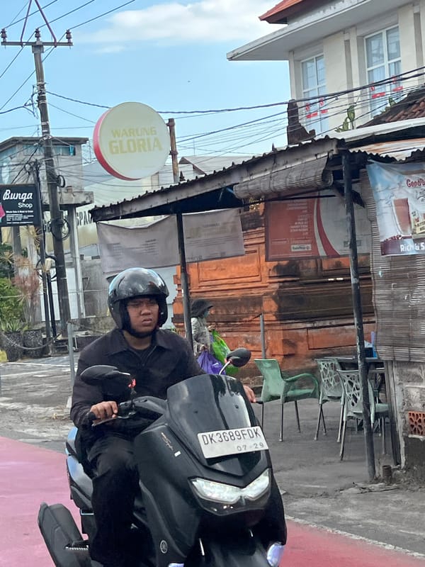 Morning life documented in North Kuta, Indonesia residential area