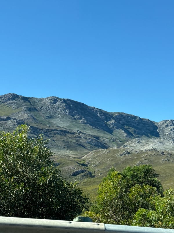 Mountain landscape photographed in South Africa's Theewaterskloof region