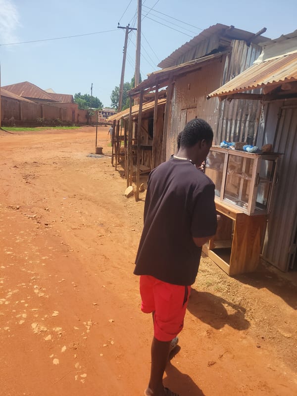 Morning street life and agriculture around Jos, Nigeria