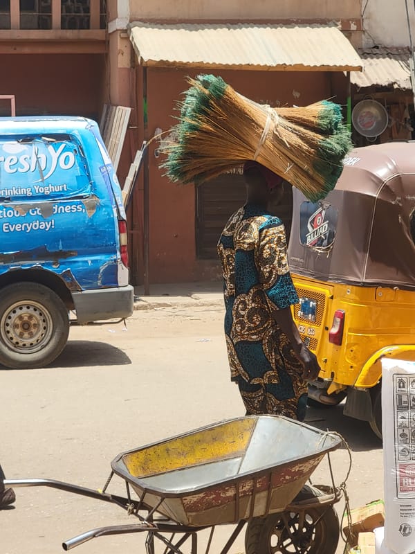 Daily street commerce captured in Maiburiji, Nigeria