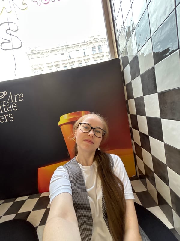 Cafe selfie in Saint Petersburg, Russia