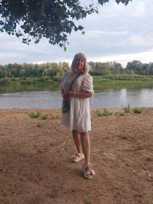 Afternoon along the Ural River in Orenburg, Russia