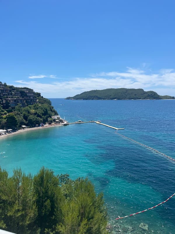 Morning coastal views and activities around Budva resort areas