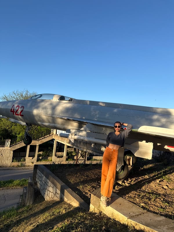 Visitor explores military museum in Pleven, Bulgaria