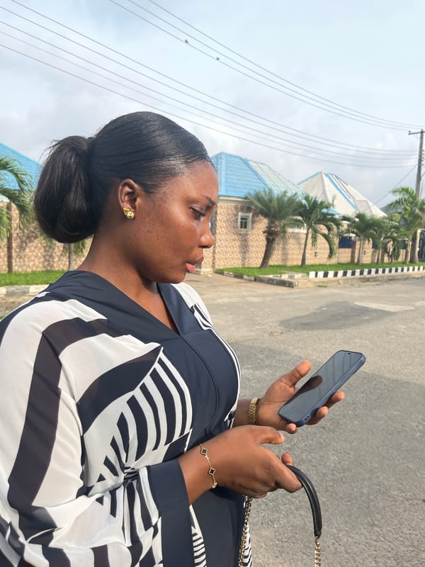 Morning street life captured in residential Abuja neighborhood