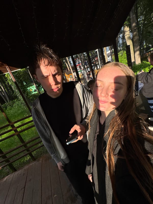 Young people enjoy rainy afternoon at Perm amusement park
