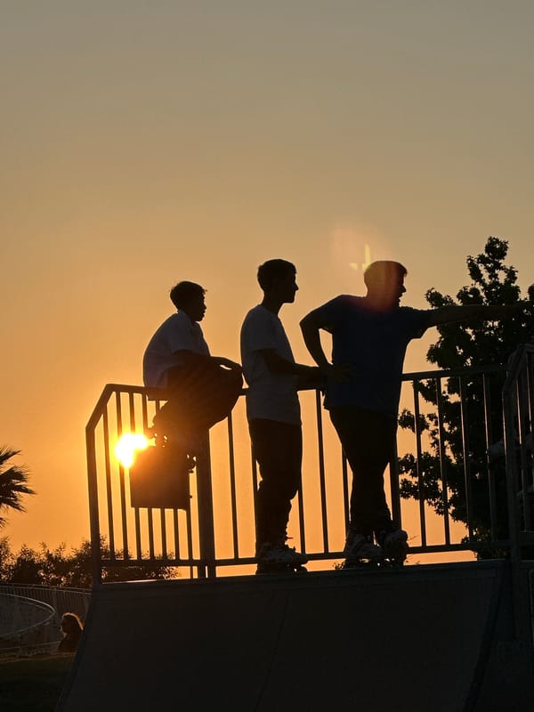 Sunset at the Fethiye skatepark, quiet moment nearby