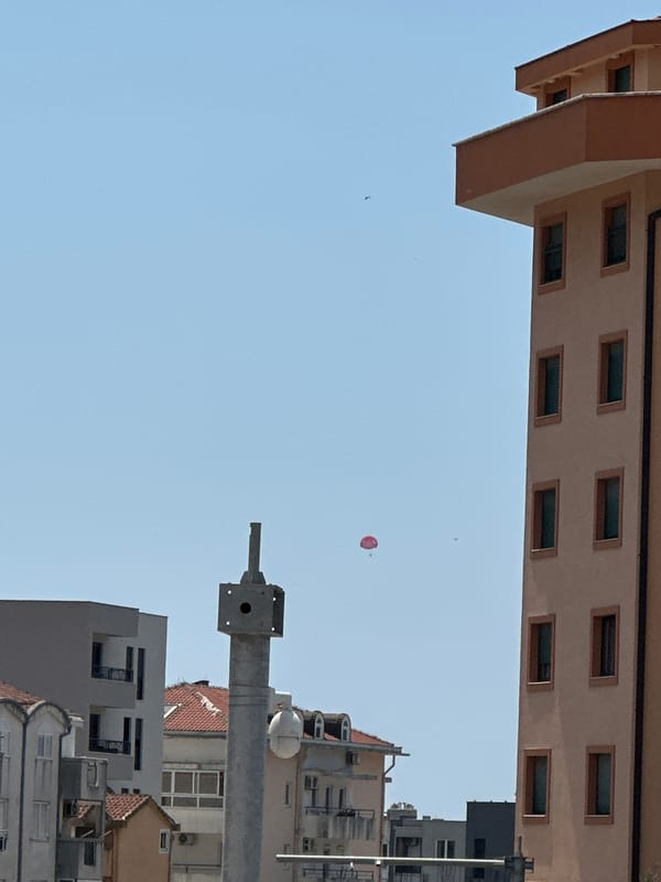 Paragliding and sunny vibes over Montenegro's hillside village