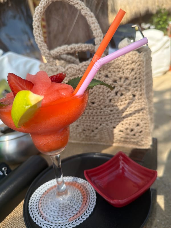 Frozen strawberry cocktail captured in close-up beverage photography