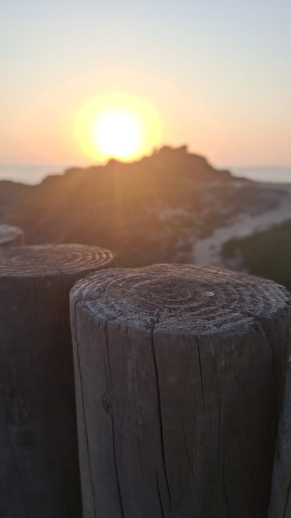 Sunset along the granite coastline of Matosinhos