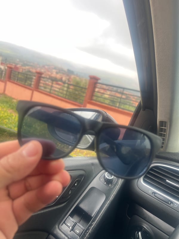 Morning drive through rural Ouaouizert countryside on rainy day