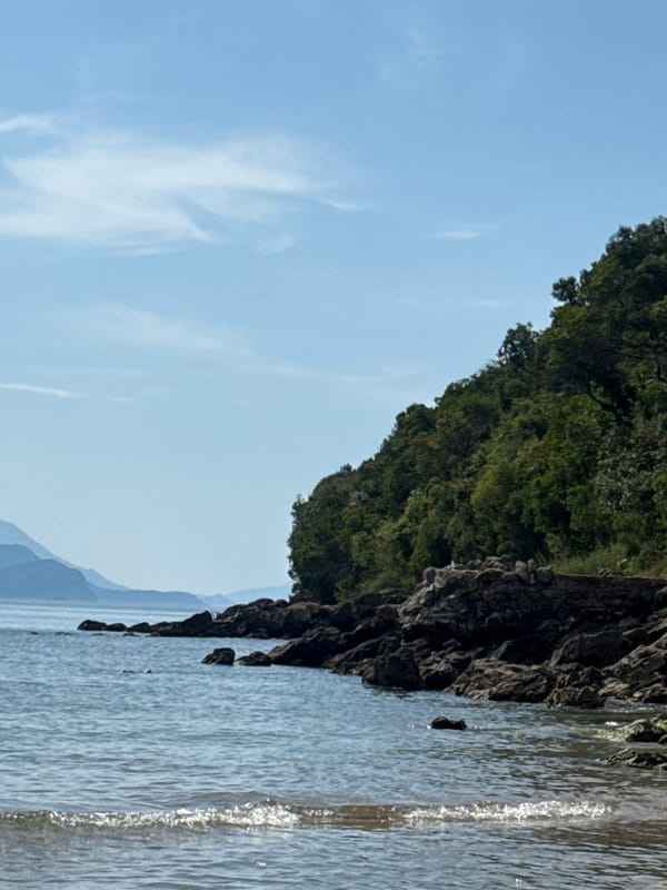 Lazy summer morning on the Bay of Kotor at Prijevor
