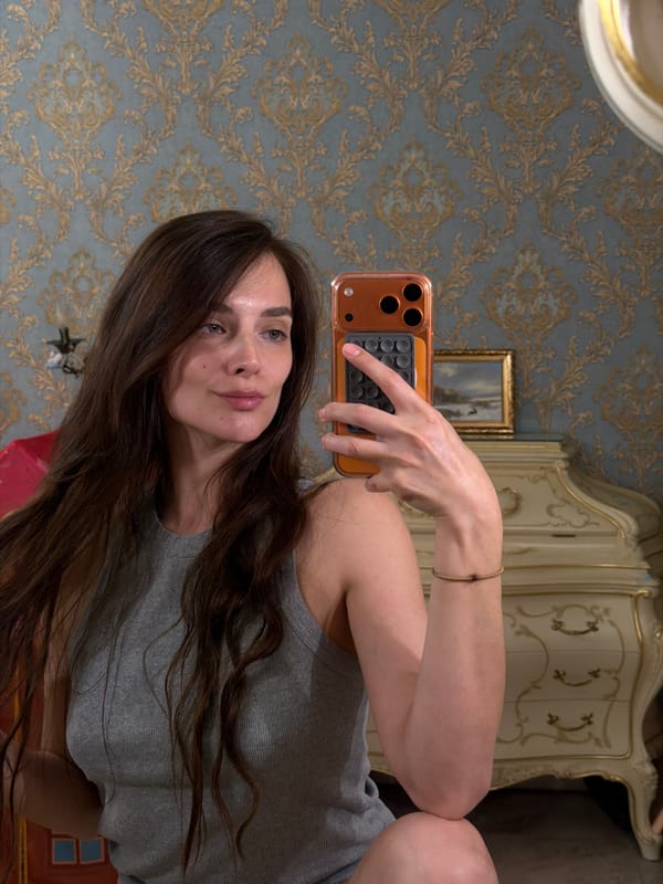 Mirror selfie in an ornate room in Ufa, Russia