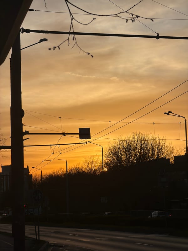 Golden sunset silhouettes urban skyline in Varna, Bulgaria