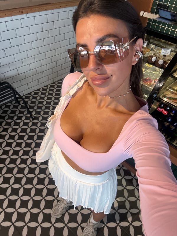 Selfies and cafe details inside a Fethiye bakery