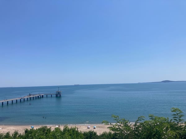 Summer morning along the Burgas seafront and Sea Garden