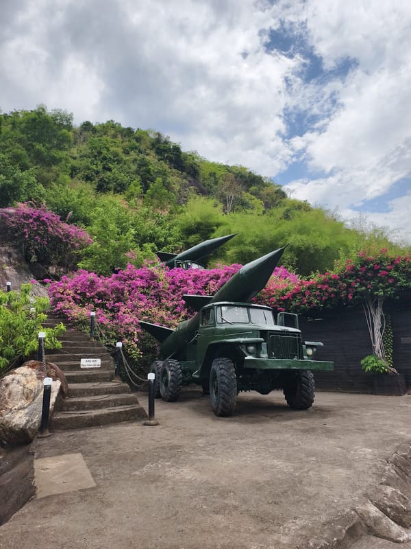 Soviet SA-2 missile launcher displayed in Vietnam ward