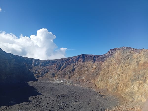 Volcanic crater landscape documented in Indonesia