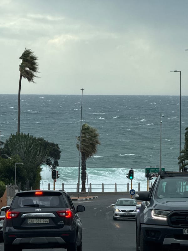 Stormy afternoon captured across Cape Town's coastal areas