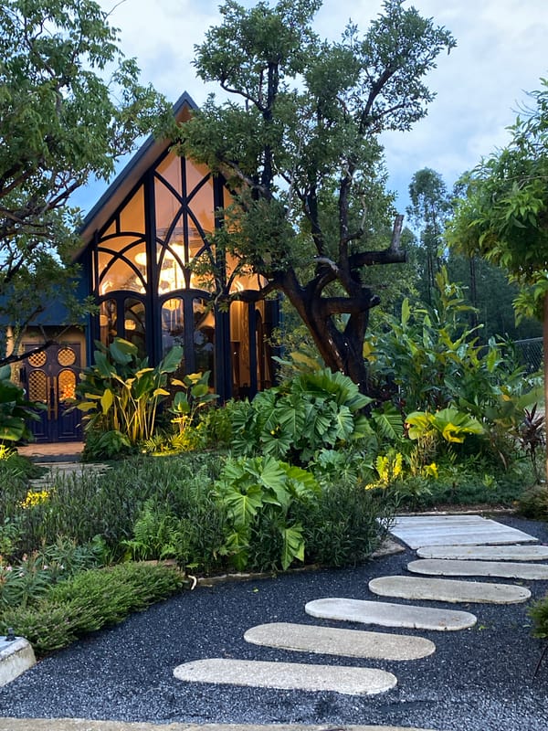 Distinctive A-frame architecture documented in Choeng Thale, Thailand