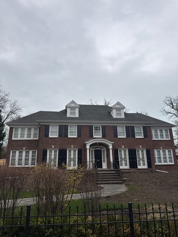 Winnetka home displays humorous construction sign during renovations