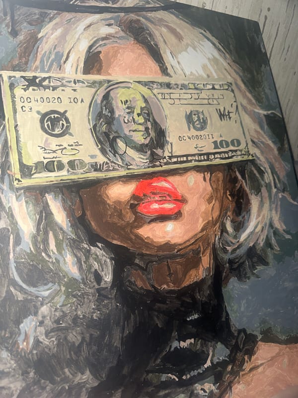 Russian art installation features dollar bill portraits, personal moments