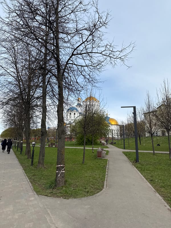 Morning pedestrian scenes captured across Moscow park and underpass