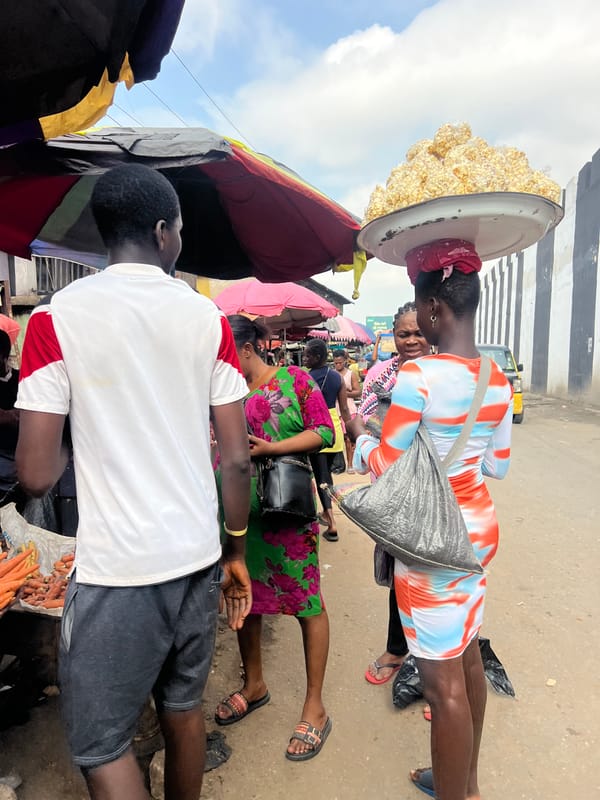 Daily commerce continues at Nkpor Nigeria outdoor market