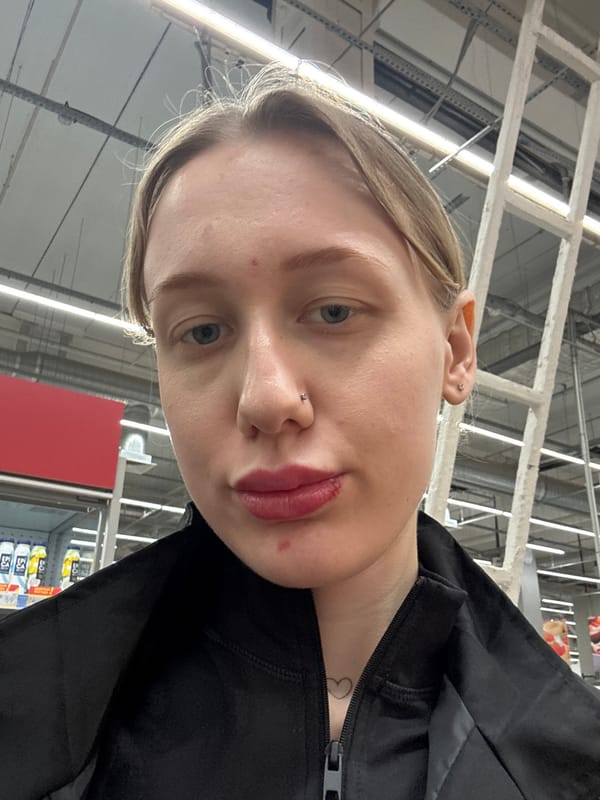 Person takes multiple selfies at commercial venue in Rostov-on-Don