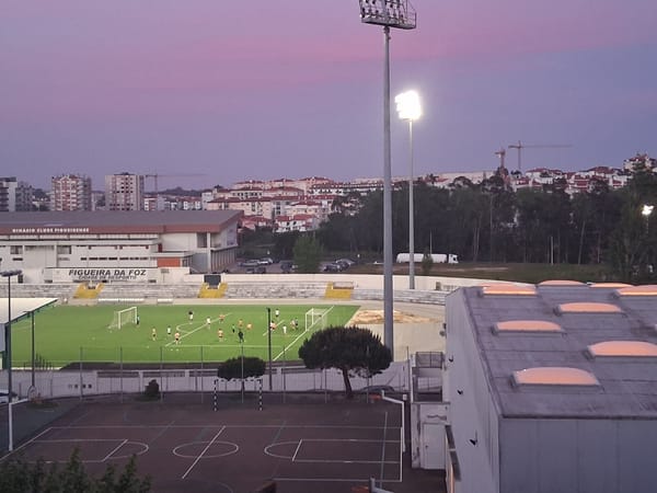 Twilight sky documented over Figueira da Foz athletic complex