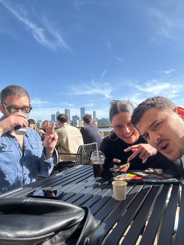 Afternoon social outing documented across multiple London locations