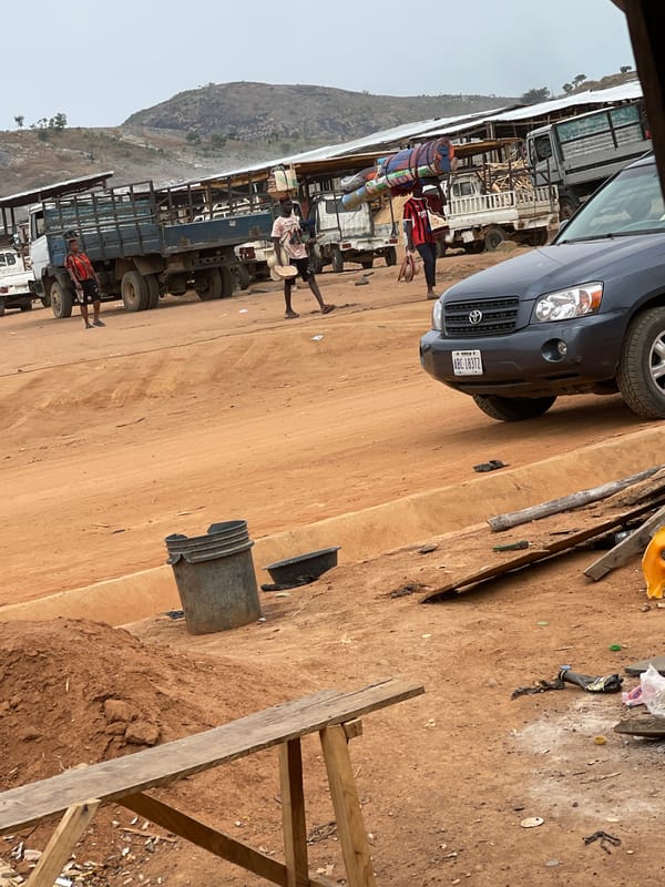Daily life documented in Nigerian communities during construction activity