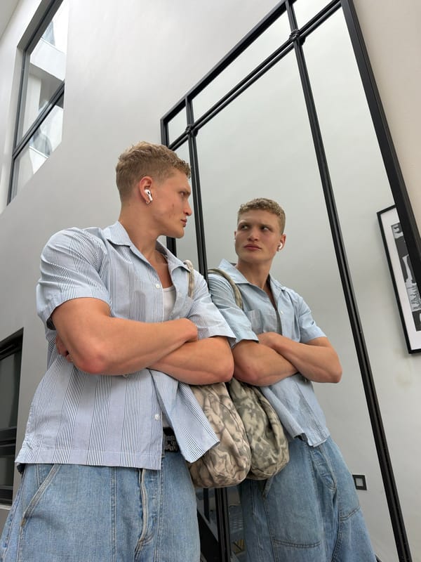 Mirror selfies and casual hanging out in London studio space